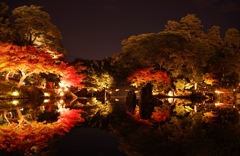 彦根城玄宮園の秋