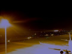 夜の滑走路