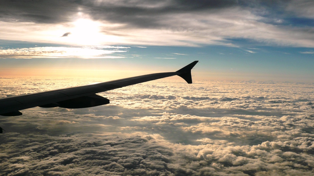 The sunrise with A sea of clouds