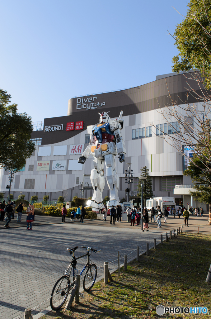 ガンダム お台場 誰かの自転車 DSC_0368