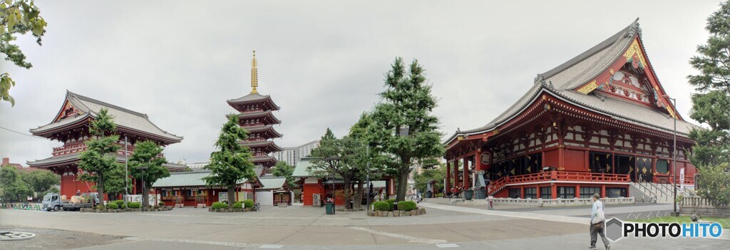 浅草寺 D5100 Google フォト パノラマ DSC_0101-PANO