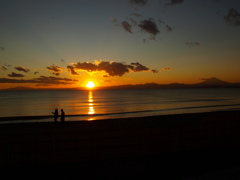 江ノ島の夕日