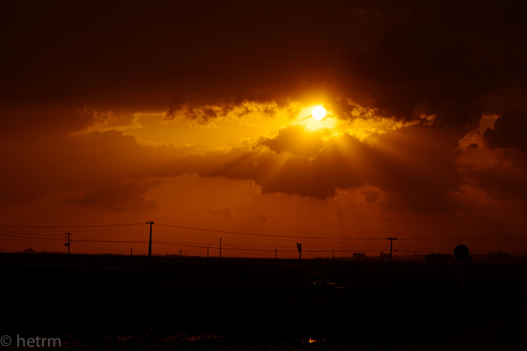 久しぶりの夕日