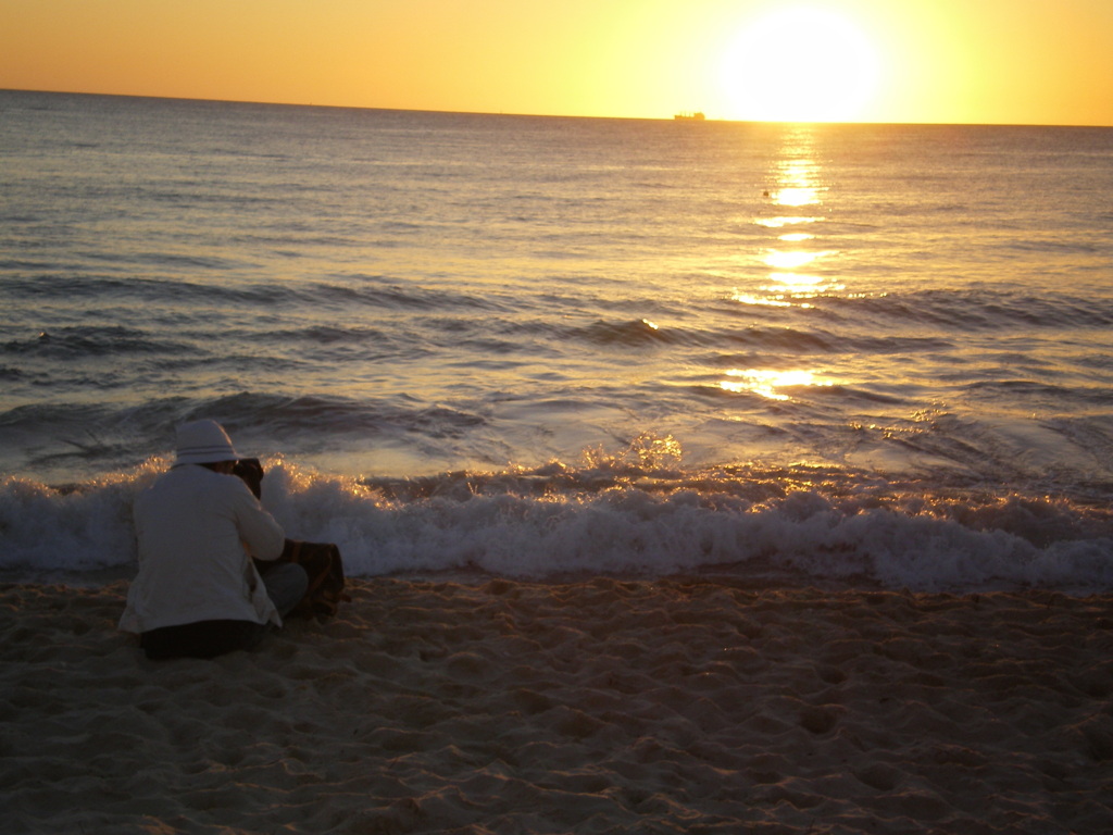 夕陽を撮りたい！