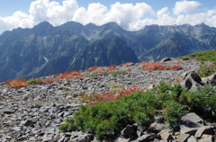 初秋の穂高連峰