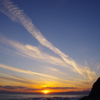 江の島の夕日