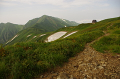 御西小屋より大日岳