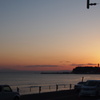 江ノ島に沈む夕陽
