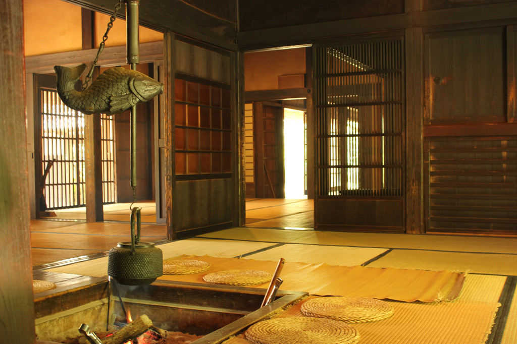 囲炉裏のある部屋