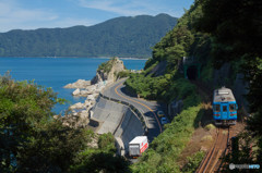 奈具海岸を走る