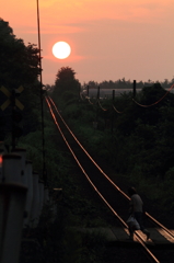 夕日への鉄路