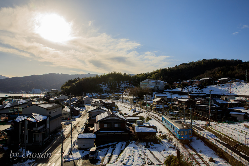 冬の晴天、宮津