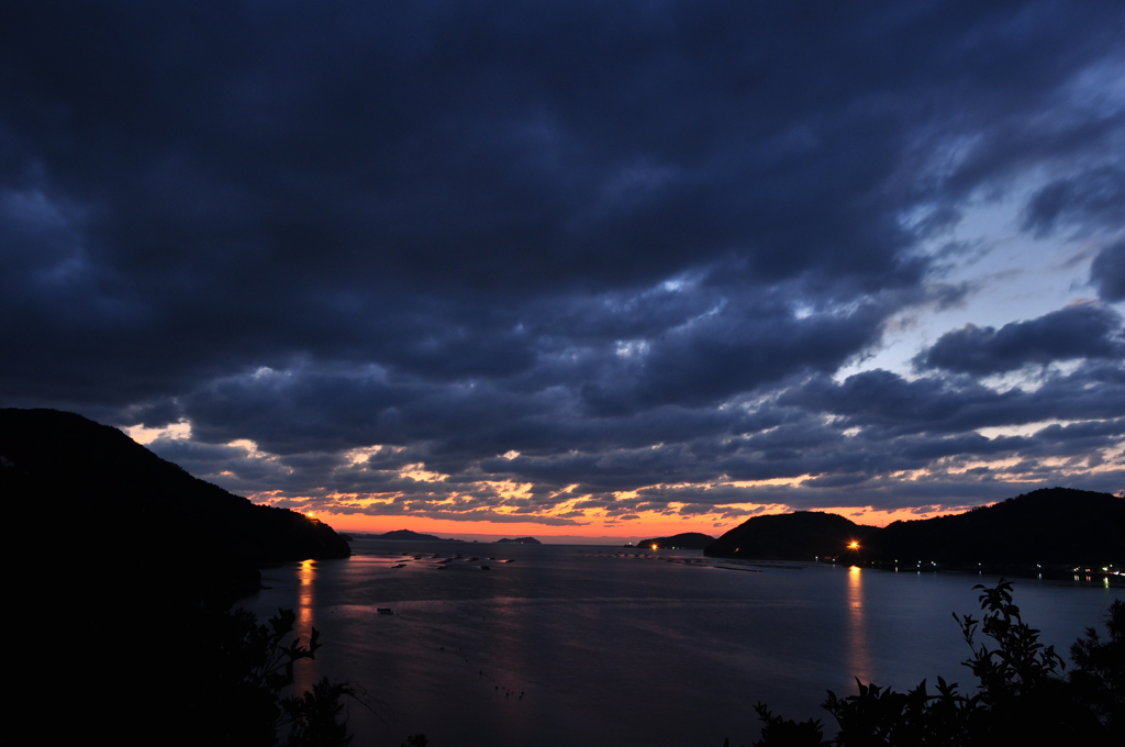 嵐の後の夕焼け