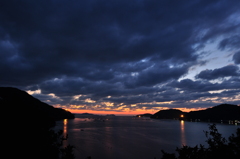 嵐の後の夕焼け