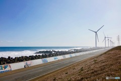 千人画廊と風力発電