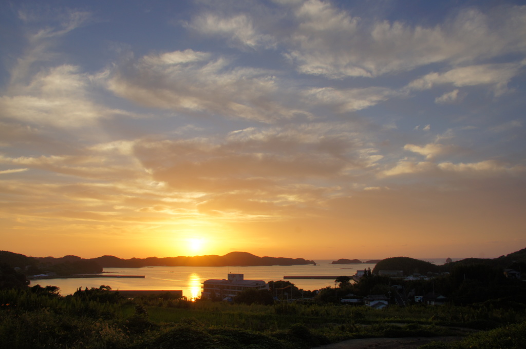 秋の夕陽
