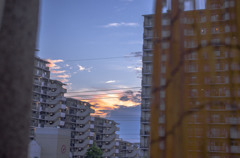 部屋からの夕焼け