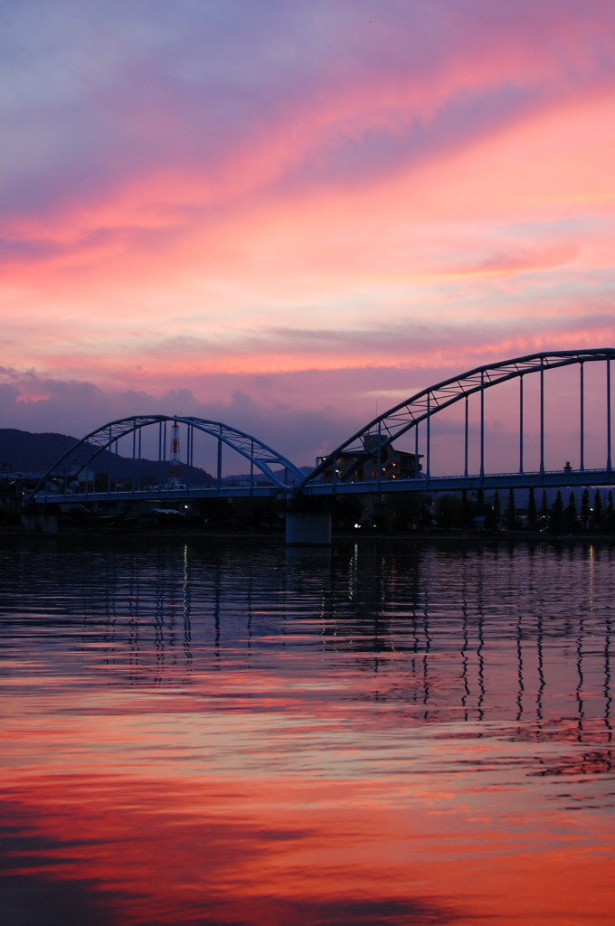 水道橋の夕陽