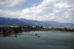琵琶湖大橋のてっぺんより