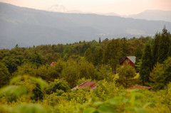 明野高原　初夏の夕暮れ