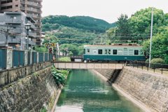 鉄橋通過中（京阪石坂線）