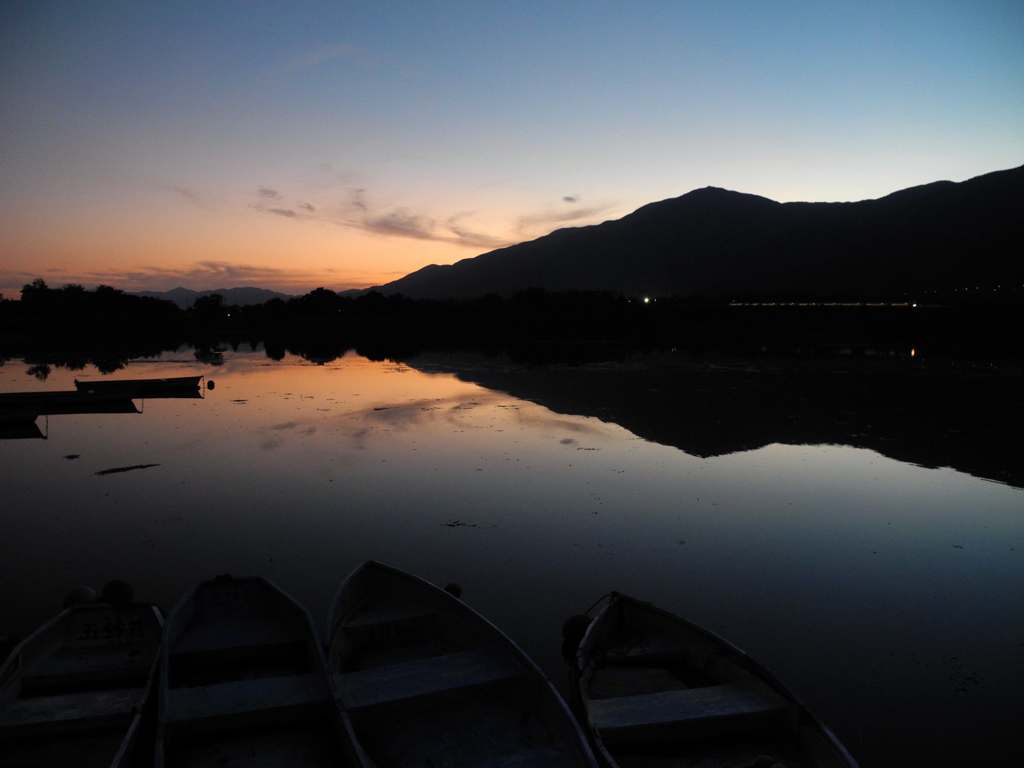 比良の夕景
