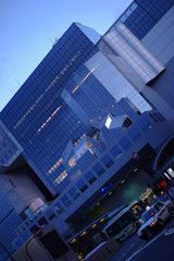 ビルの夕暮れ