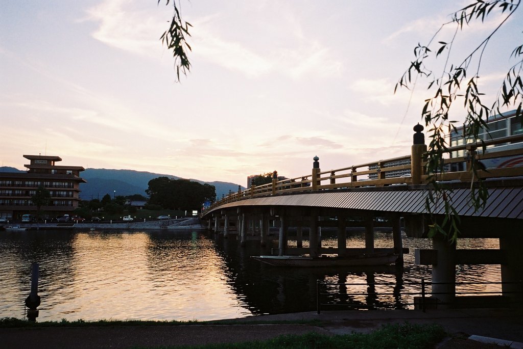 瀬田の唐橋　夕景