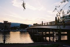 瀬田の唐橋　夕景