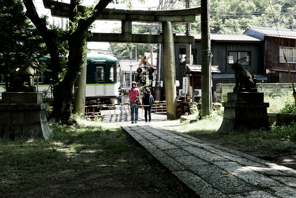 蝉丸神社の春