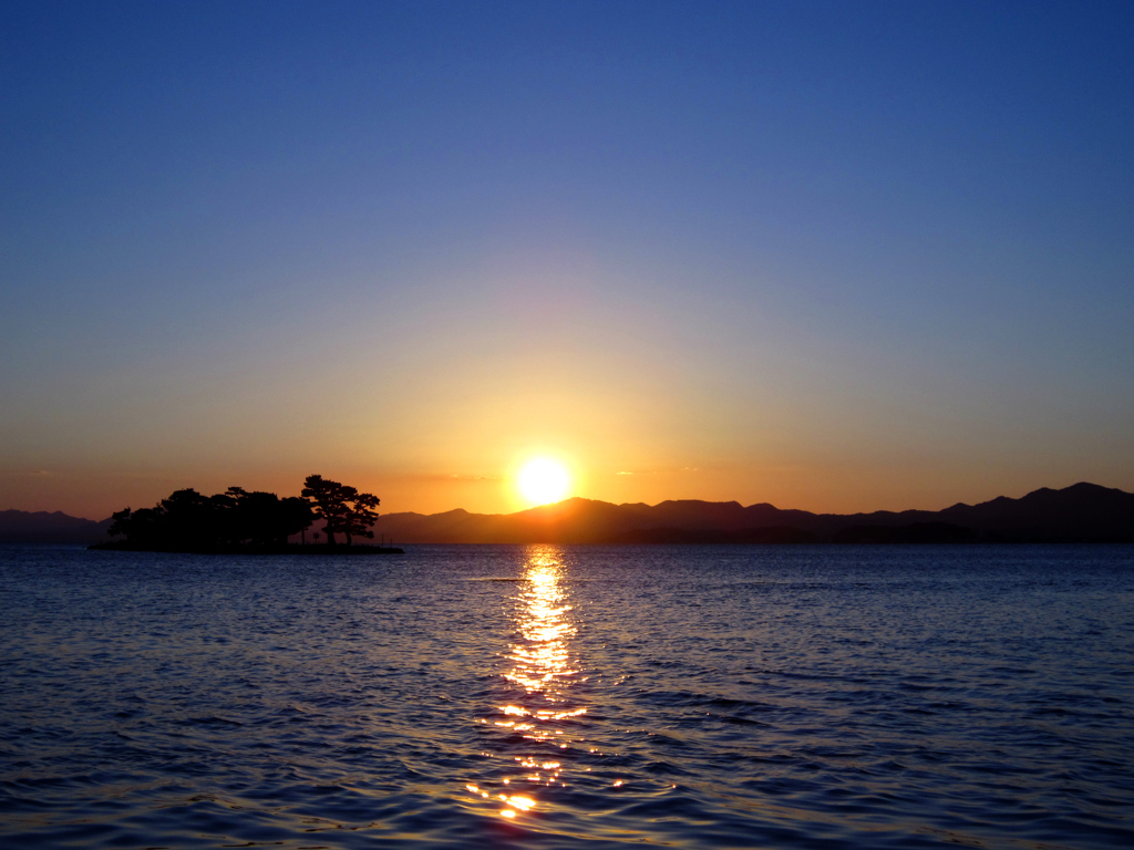 宍道湖の夕日