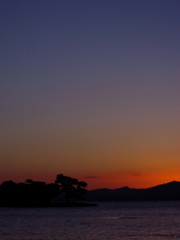 宍道湖の夕焼け