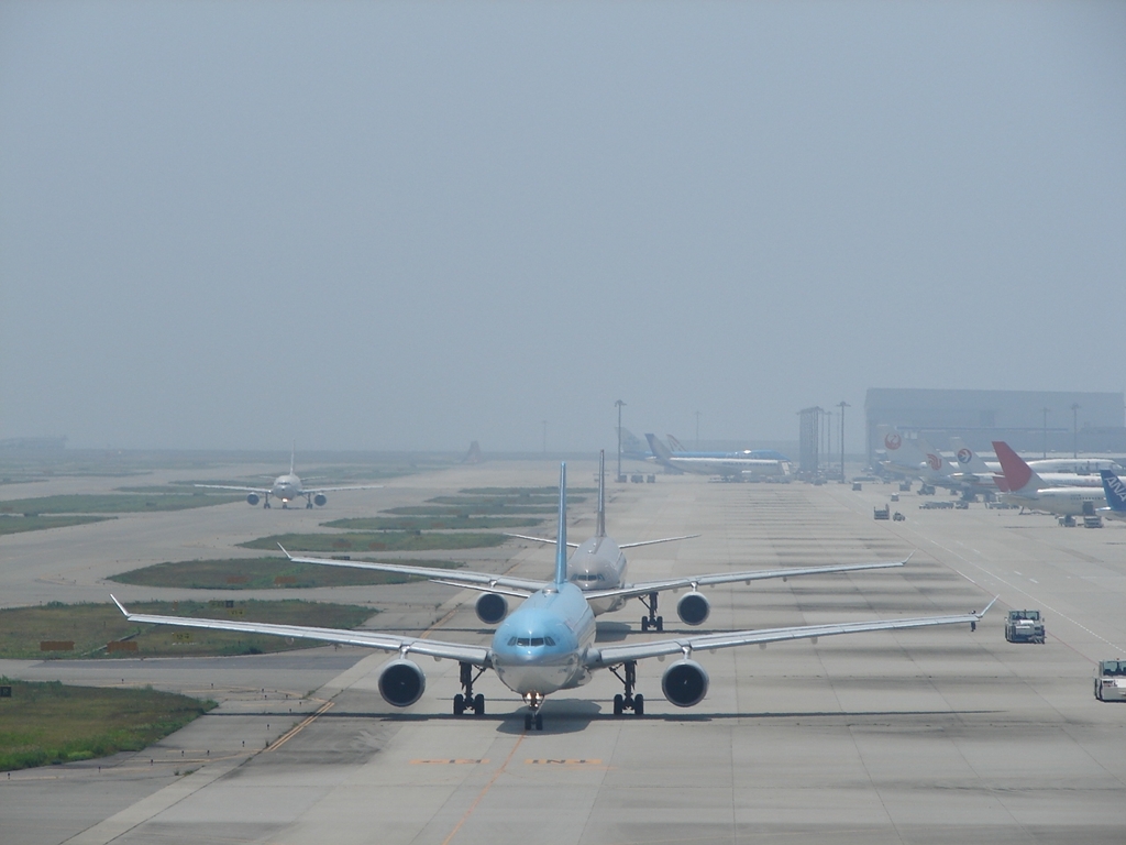 関空で