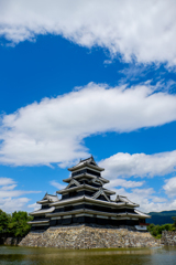 青い空・白い雲・城