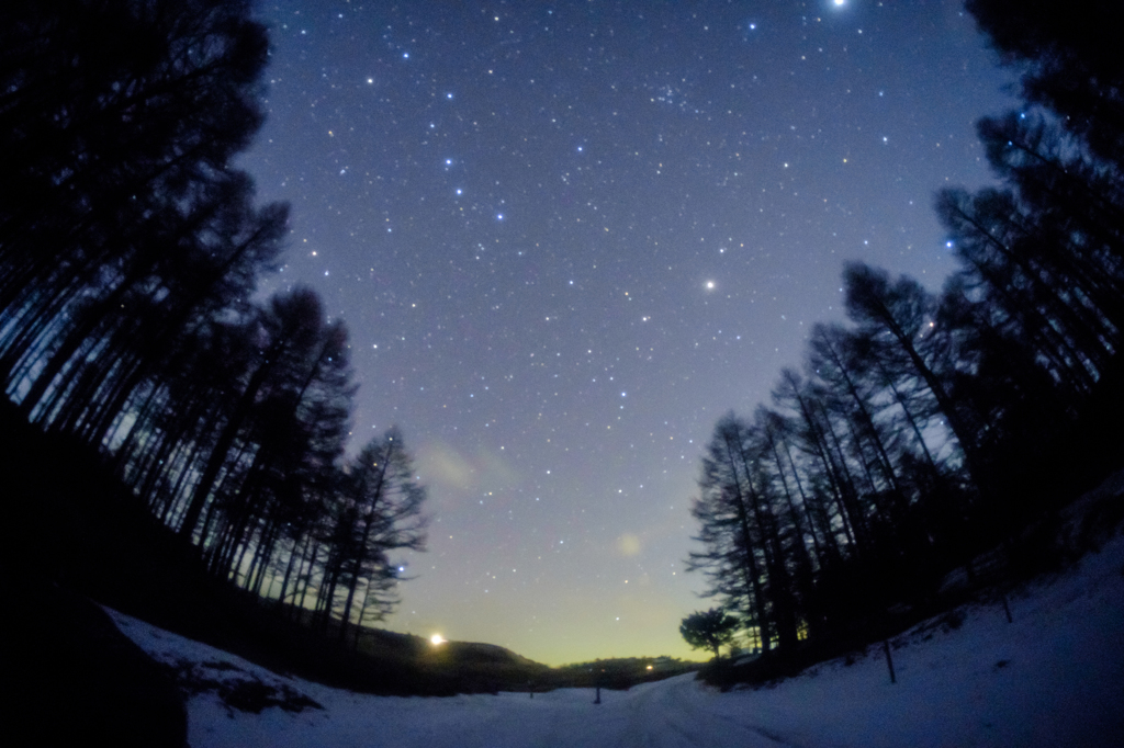 高ボッチ山と星空