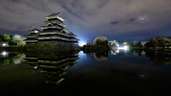 月夜の城