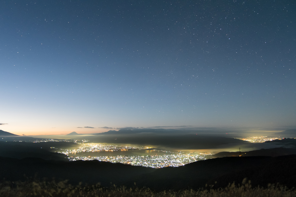 諏訪湖夜景