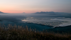 富士山と諏訪湖