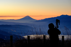 カメラマンと富士