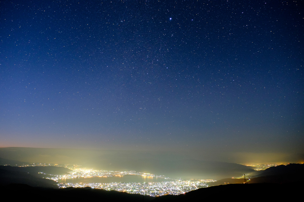 諏訪湖夜景