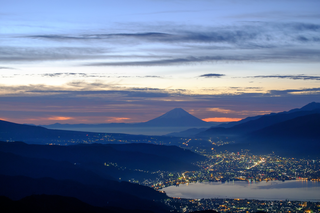 諏訪地方、夜明け前