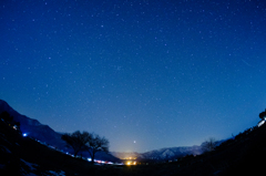 常念道祖神と星空
