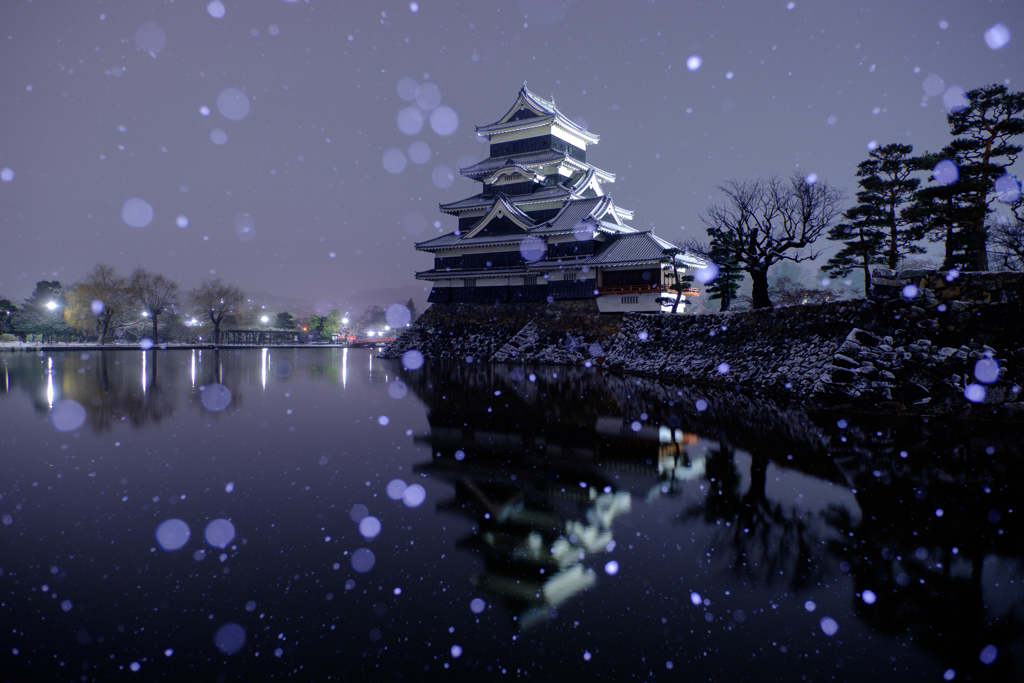 静かな雪の朝に