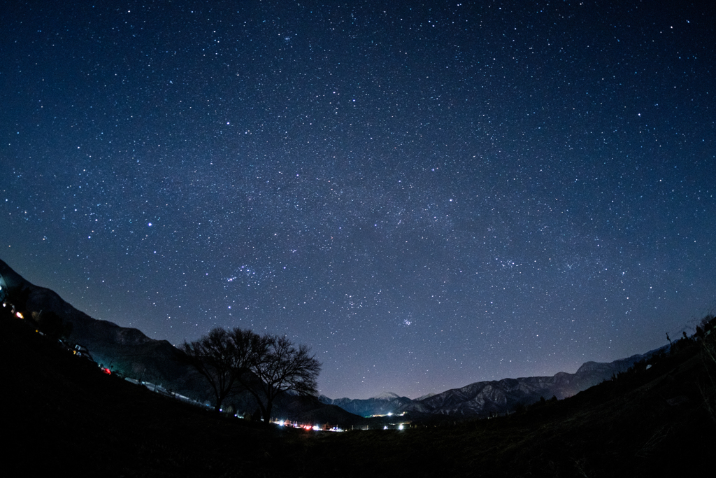 常念の上の星空