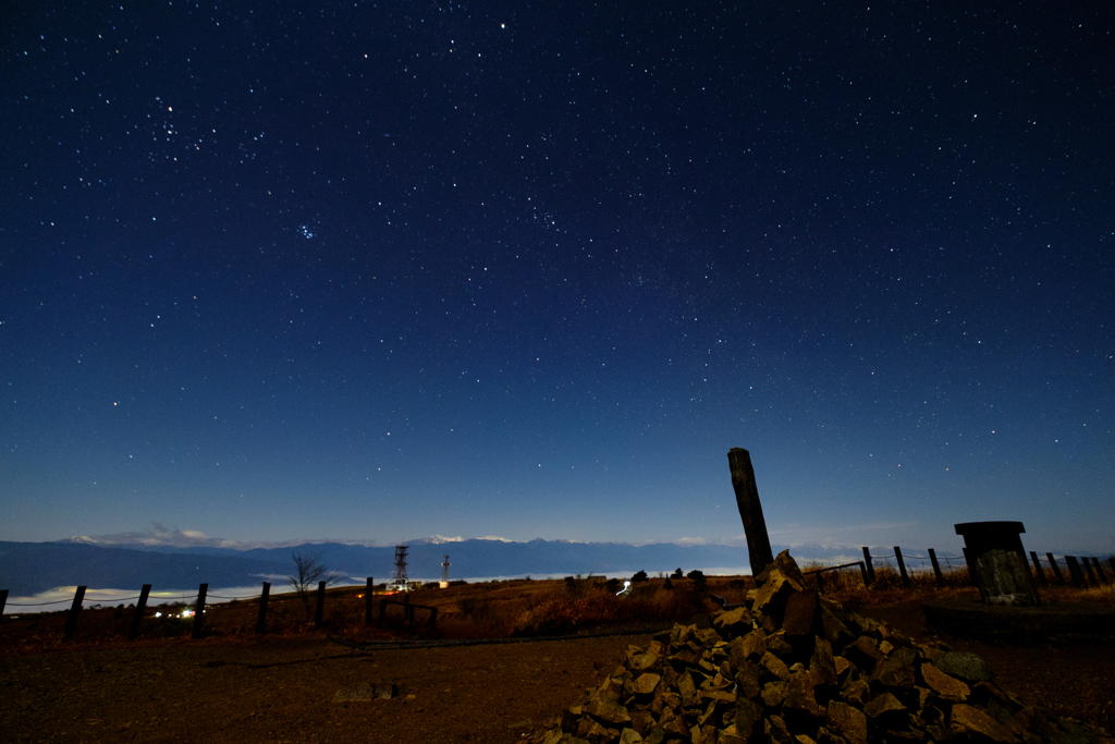 星空のもとで
