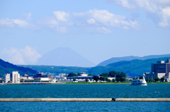 諏訪湖からの富士