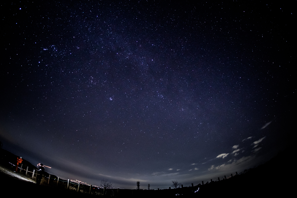 高ボッチから北の星空を望む