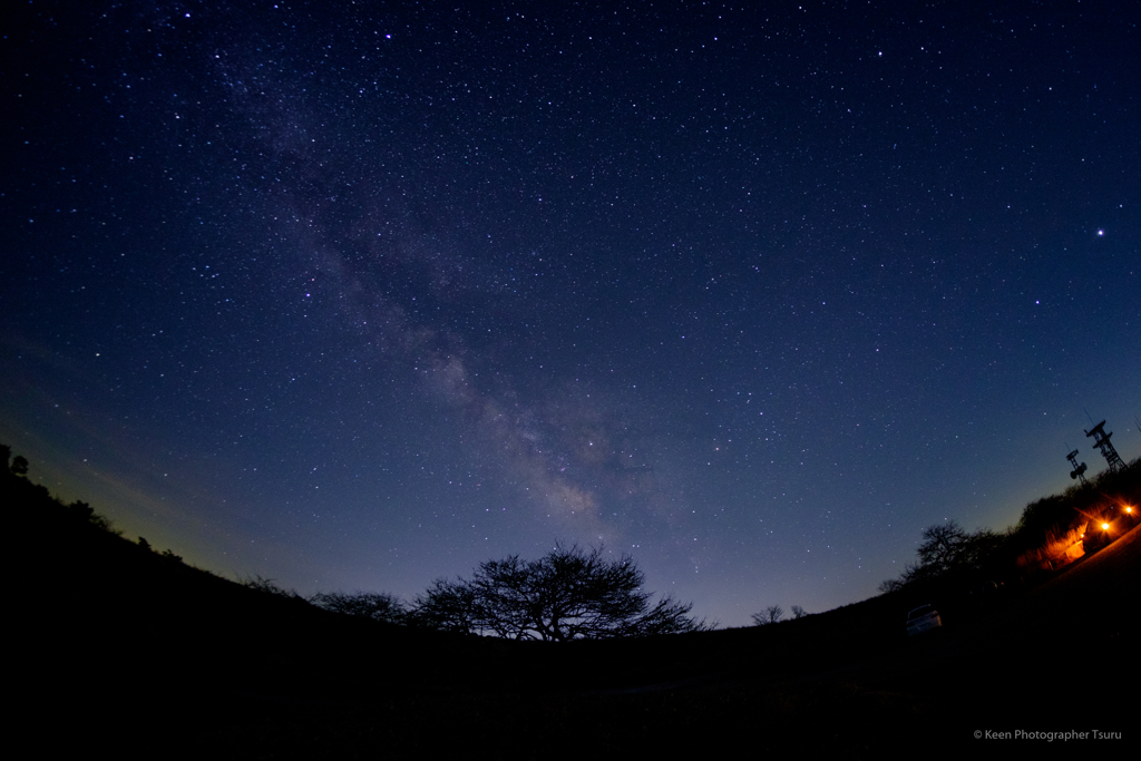 駐車場の星空