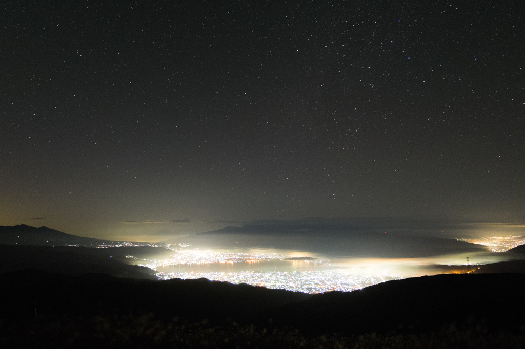 諏訪湖夜景