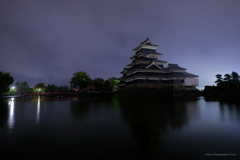 雨の中で